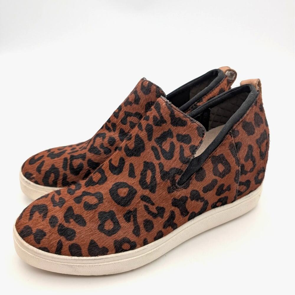 Dr. Scholl's Scarlette Calf Hair Sneakers Shoes Women's Brown Size US8M EU38